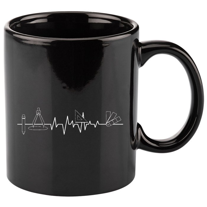 Architecture Tool Heartbeat Architect Architectural Design 11oz C Handle Ceramic Mug