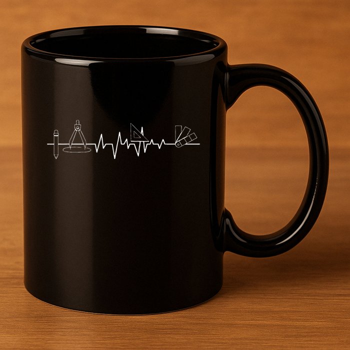 Architecture Tool Heartbeat Architect Architectural Design 11oz C Handle Ceramic Mug