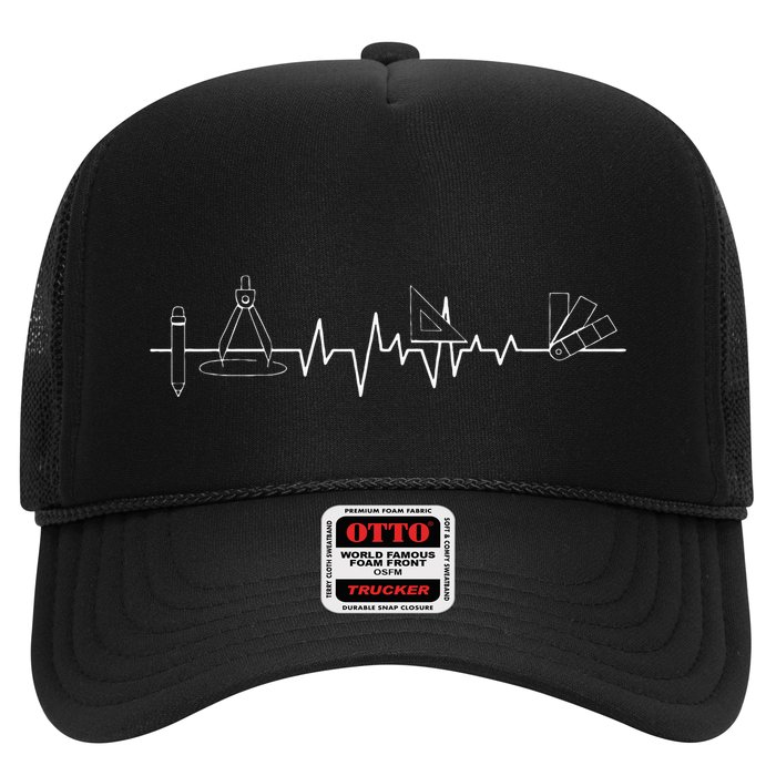 Architecture Tool Heartbeat Architect Architectural Design Trucker Hat
