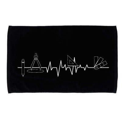 Architecture Tool Heartbeat Architect Architectural Design Microfiber Hand Towel