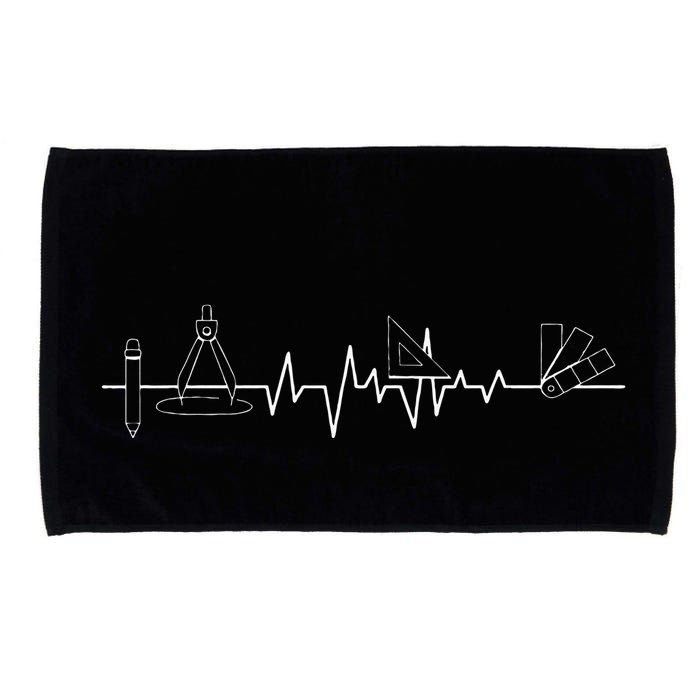Architecture Tool Heartbeat Architect Architectural Design Microfiber Hand Towel