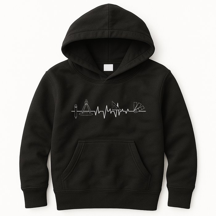 Architecture Tool Heartbeat Architect Architectural Design Kids Hoodie