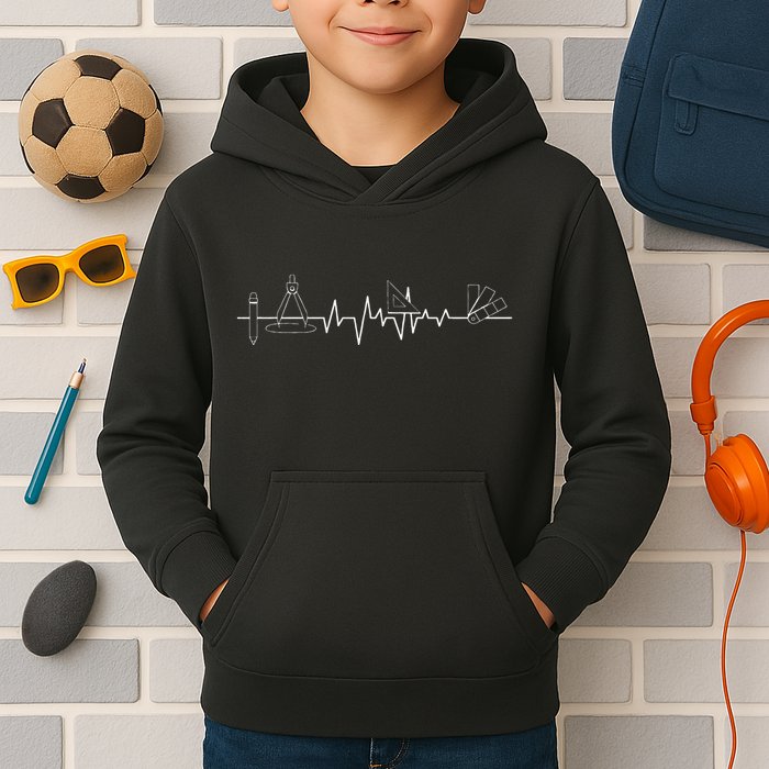 Architecture Tool Heartbeat Architect Architectural Design Kids Hoodie