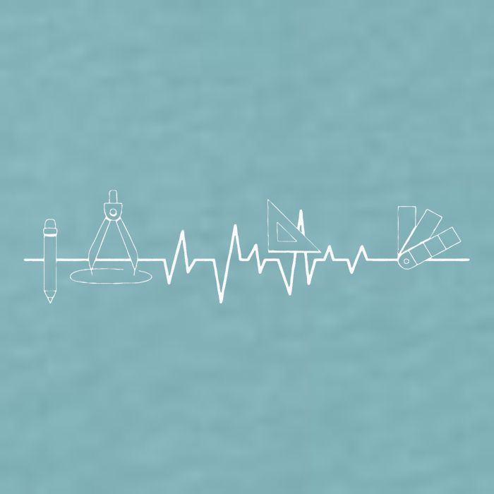 Architecture Tool Heartbeat Architect Architectural Design Sueded Cloud Jersey T-Shirt