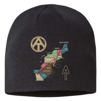 Appalachian Trail Hiking Map Sustainable Beanie