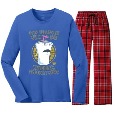 Aqua Teen Hunger Force Stop Cool Gift Women's Long Sleeve Flannel Pajama Set 