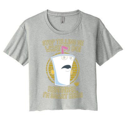 Aqua Teen Hunger Force Stop Cool Gift Women's Crop Top Tee