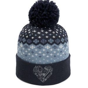 Art Teacher Heart Shape Teacher Apparel The Baniff Cuffed Pom Beanie