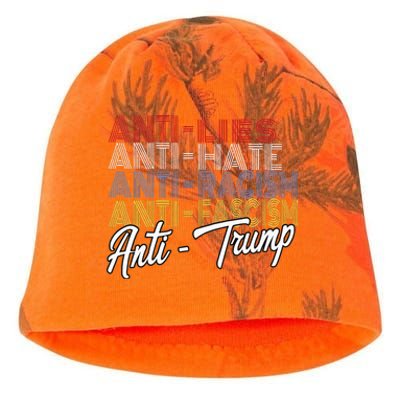 Anti Trump Hate Lies And Fascism Resist Vote Nov 5 2024 Kati - Camo Knit Beanie