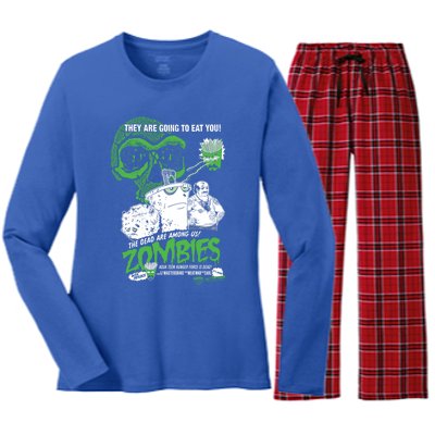 Aqua Teen Hunger Force Zombies Gift Women's Long Sleeve Flannel Pajama Set 