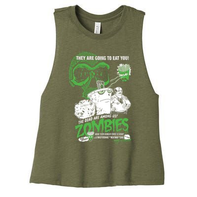 Aqua Teen Hunger Force Zombies Gift Women's Racerback Cropped Tank