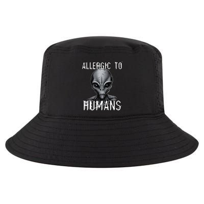 Allergic To Humans Funny Ufo Paranormal Cool Comfort Performance Bucket Hat