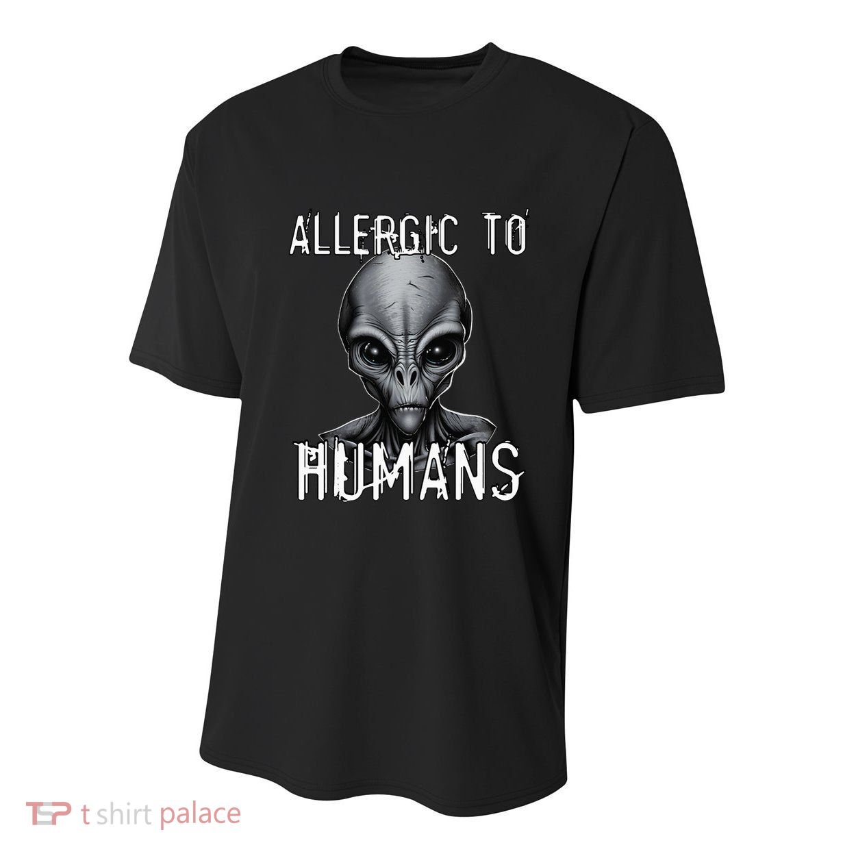 Allergic To Humans Funny Ufo Paranormal Youth Performance Sprint T-Shirt