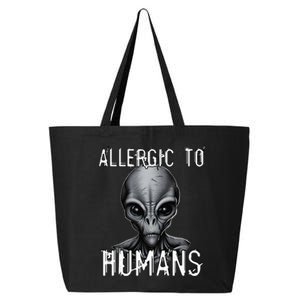 Allergic To Humans Funny Ufo Paranormal 25L Jumbo Tote