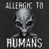 Allergic To Humans Funny Ufo Paranormal Golf Towel