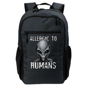 Allergic To Humans Funny Ufo Paranormal Daily Commute Backpack