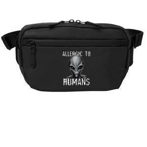 Allergic To Humans Funny Ufo Paranormal Crossbody Pack