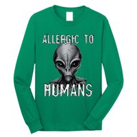 Allergic To Humans Funny Ufo Paranormal Long Sleeve Shirt