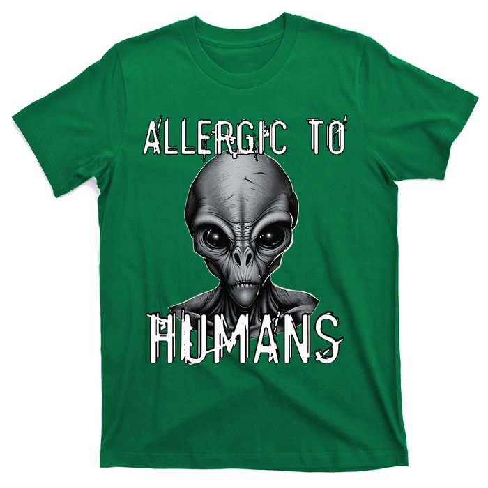 Allergic To Humans Funny Ufo Paranormal T-Shirt