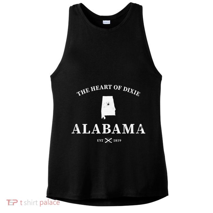 Alabama The Heart Of Dixie Ladies PosiCharge Tri-Blend Wicking Tank
