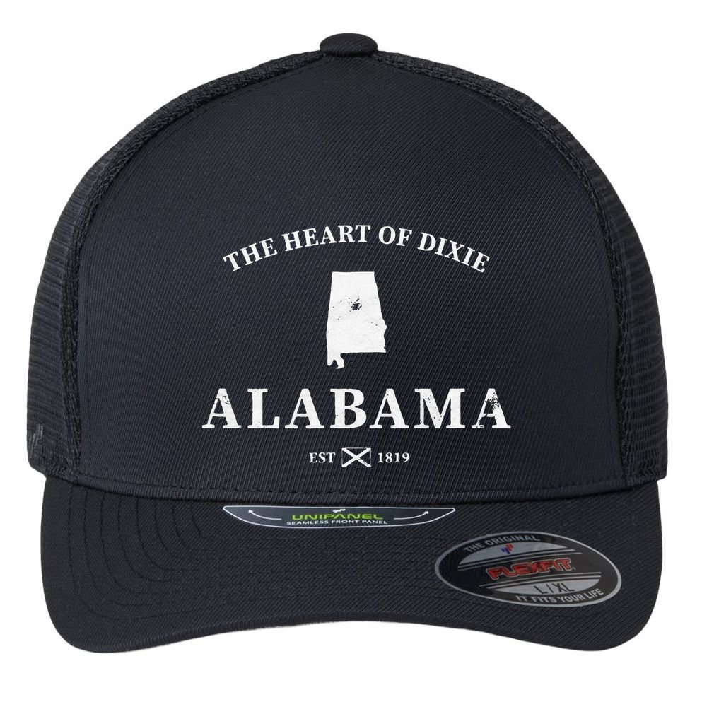 Alabama The Heart Of Dixie Flexfit Unipanel Trucker Cap