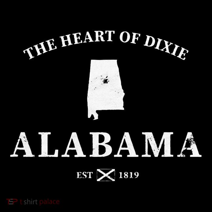 Alabama The Heart Of Dixie Womens T-Shirt