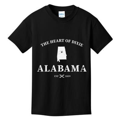 Alabama The Heart Of Dixie Kids T-Shirt