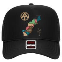 Appalachian Trail Hiking Map High Crown Mesh Back Trucker Hat