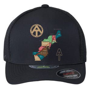 Appalachian Trail Hiking Map Flexfit Unipanel Trucker Cap