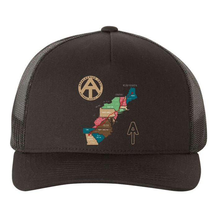 Appalachian Trail Hiking Map Yupoong Adult 5-Panel Trucker Hat