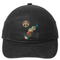 Appalachian Trail Hiking Map 7-Panel Snapback Hat