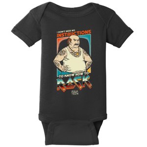 Aqua Teen Hunger Force Carl DonT Need Instructions To Rock Baby Bodysuit