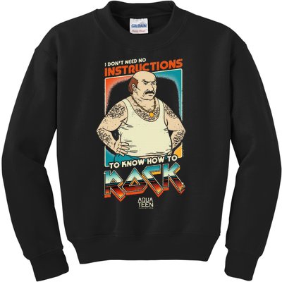 Aqua Teen Hunger Force Carl DonT Need Instructions To Rock Kids Sweatshirt