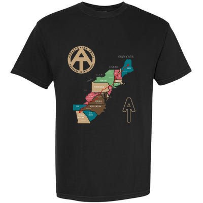 Appalachian Trail Hiking Map Garment-Dyed Heavyweight T-Shirt