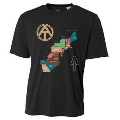 Appalachian Trail Hiking Map Cooling Performance Crew T-Shirt