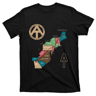 Appalachian Trail Hiking Map T-Shirt