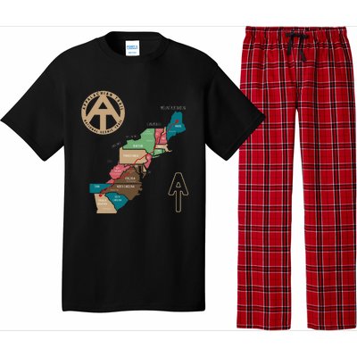 Appalachian Trail Hiking Map Pajama Set