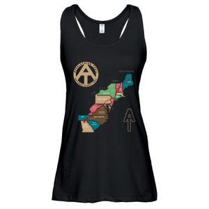 Appalachian Trail Hiking Map Ladies Essential Flowy Tank