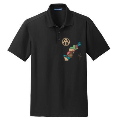 Appalachian Trail Hiking Map Dry Zone Grid Polo