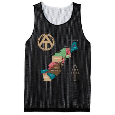 Appalachian Trail Hiking Map Mesh Reversible Basketball Jersey Tank