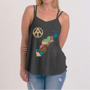 Appalachian Trail Hiking Map Women's Strappy Tank