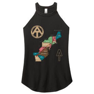 Appalachian Trail Hiking Map Women's Perfect Tri Rocker Tank