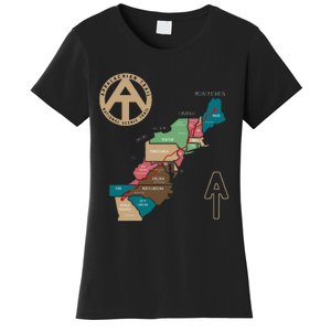 Appalachian Trail Hiking Map Women's T-Shirt