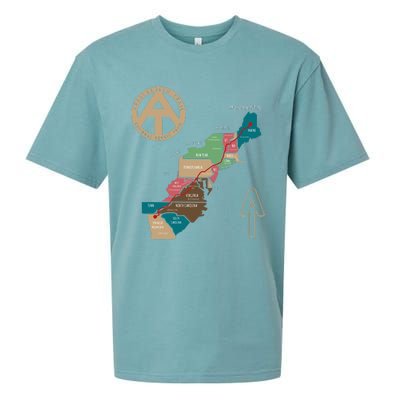 Appalachian Trail Hiking Map Sueded Cloud Jersey T-Shirt