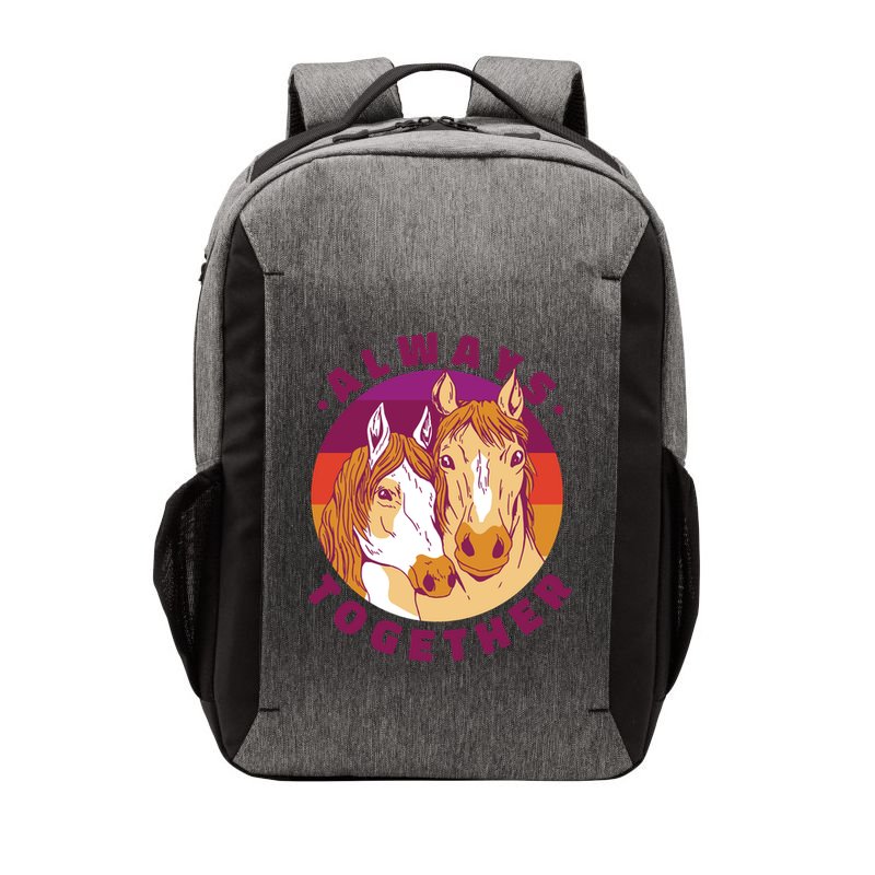 Always Together Horses Sunset Vector Backpack
