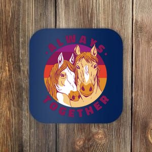 Always Together Horses Sunset Coaster