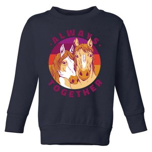 Always Together Horses Sunset Toddler Sweatshirt