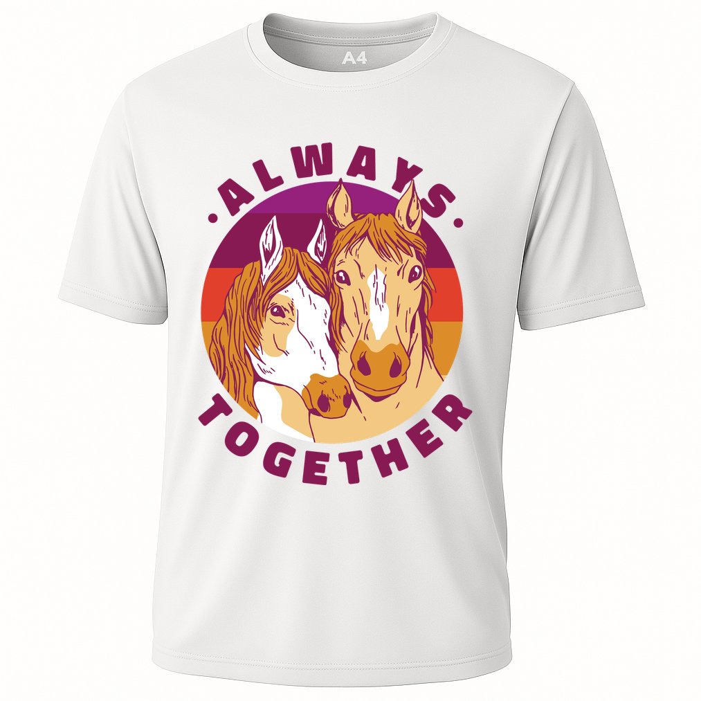 Always Together Horses Sunset Performance Shirt