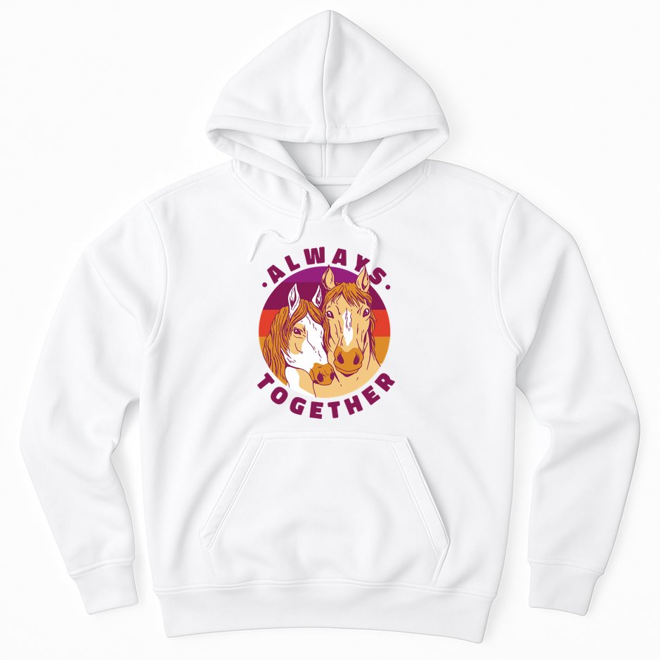 Always Together Horses Sunset Hoodie