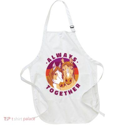 Always Together Horses Sunset Full-Length Apron With Pockets